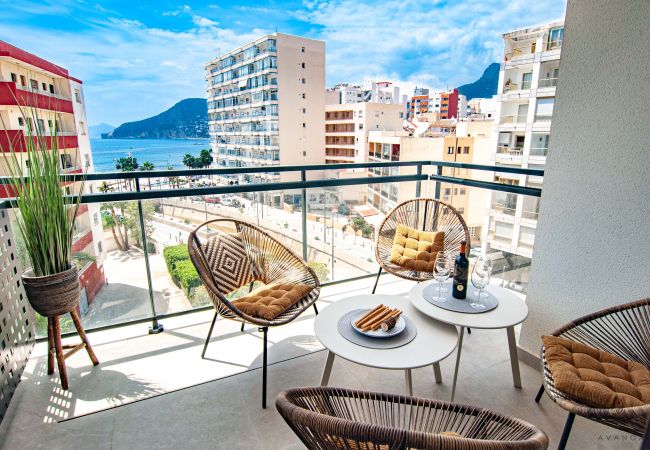 Terraza vistas mar piscina parking Calpe